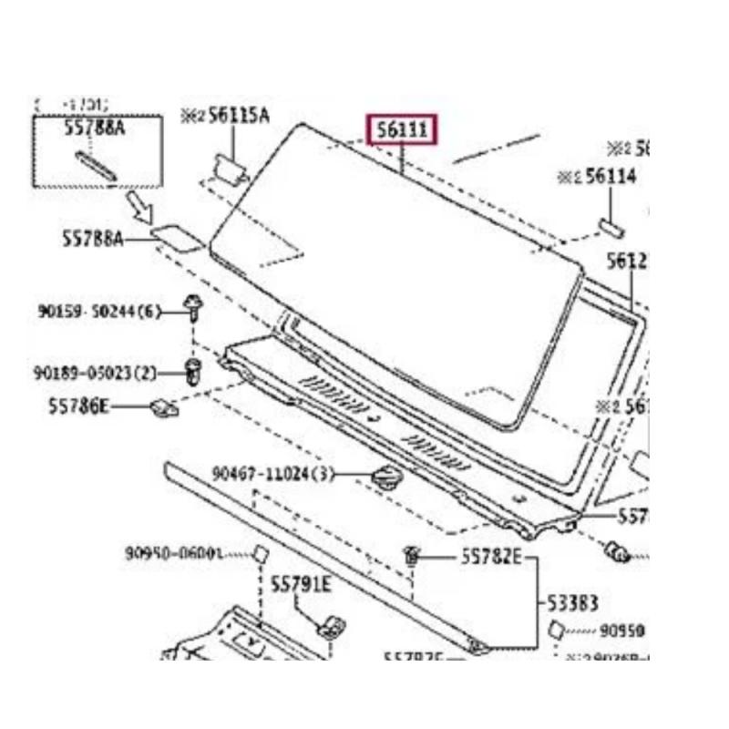 Windshield Glass Front - 5611160A90